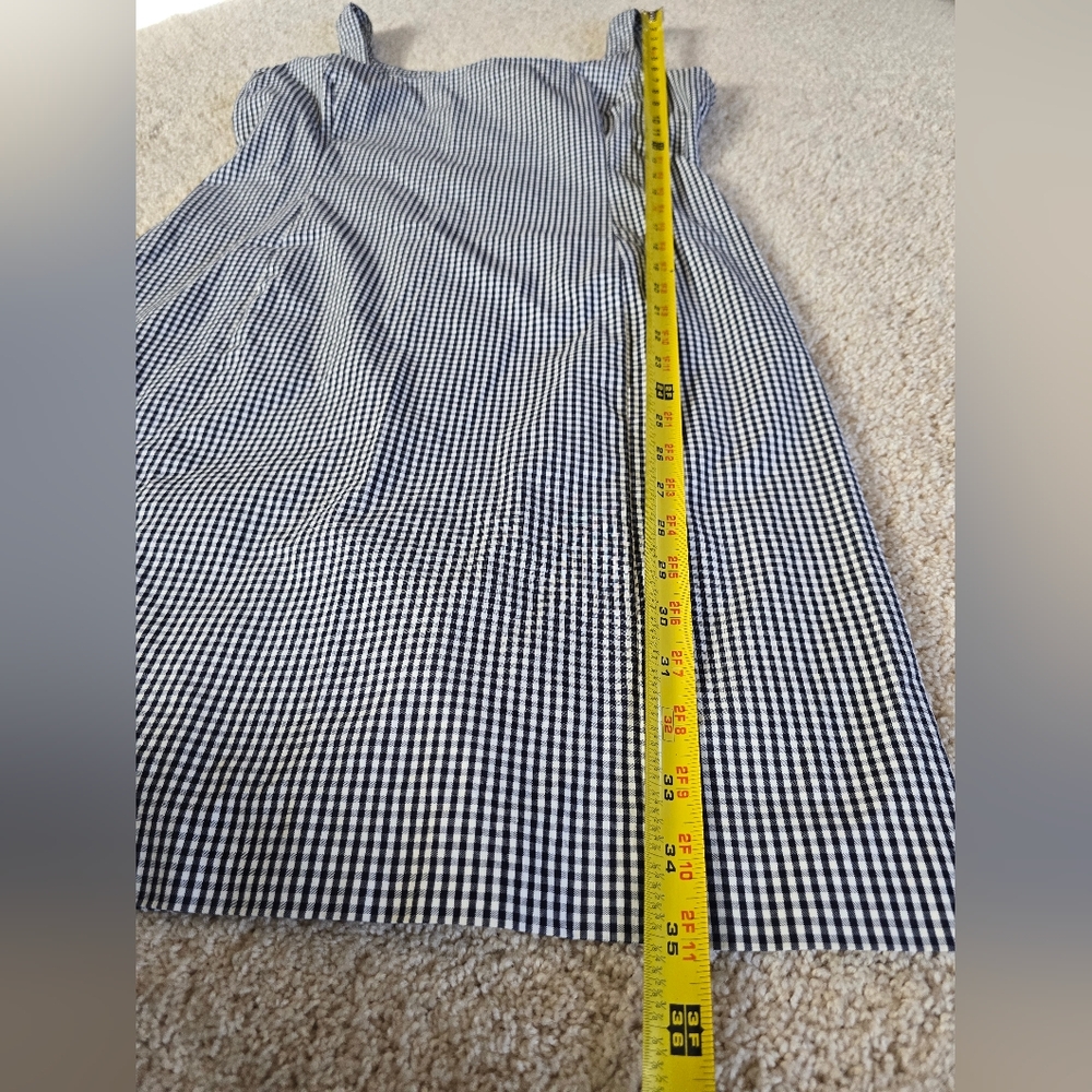 Vintage RALPH Ralph Lauren Black White Gingham Sleeveless Dress Size 10 - Picture 7 of 9